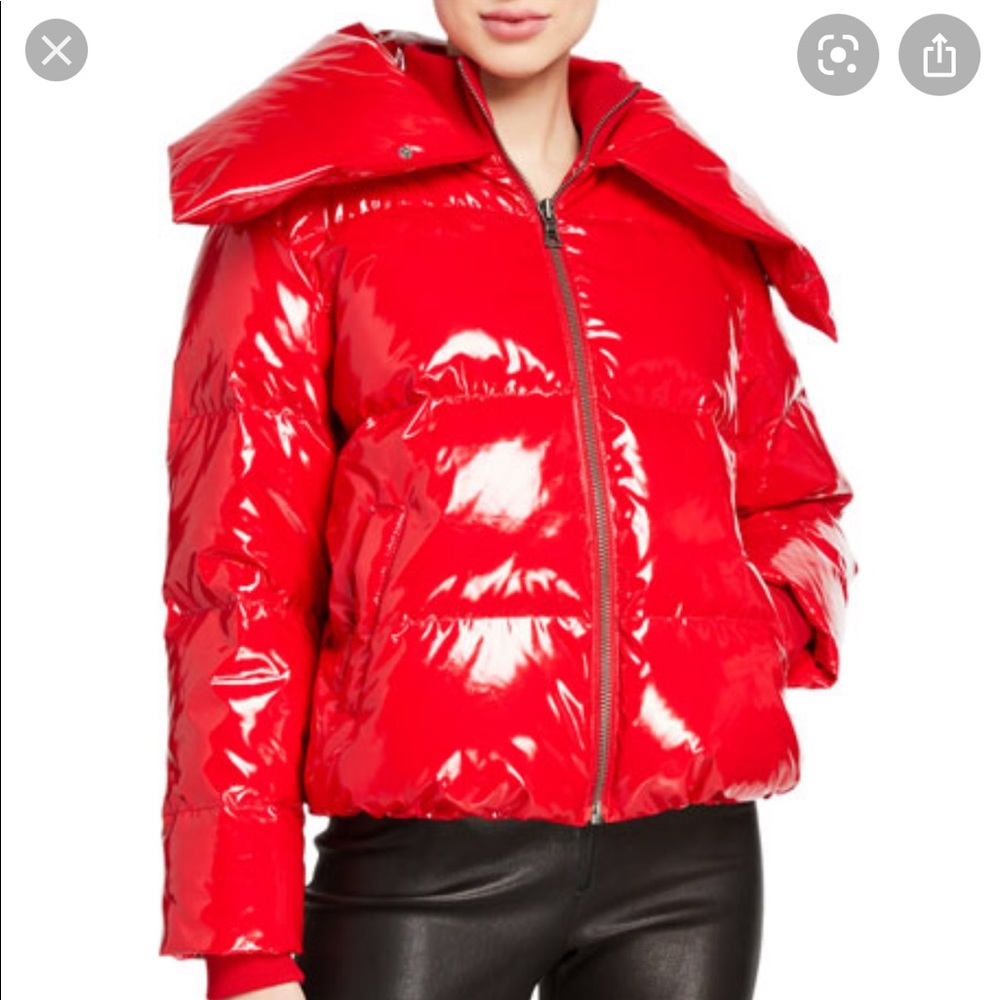 Alice + Olivia Red Durham Puffer